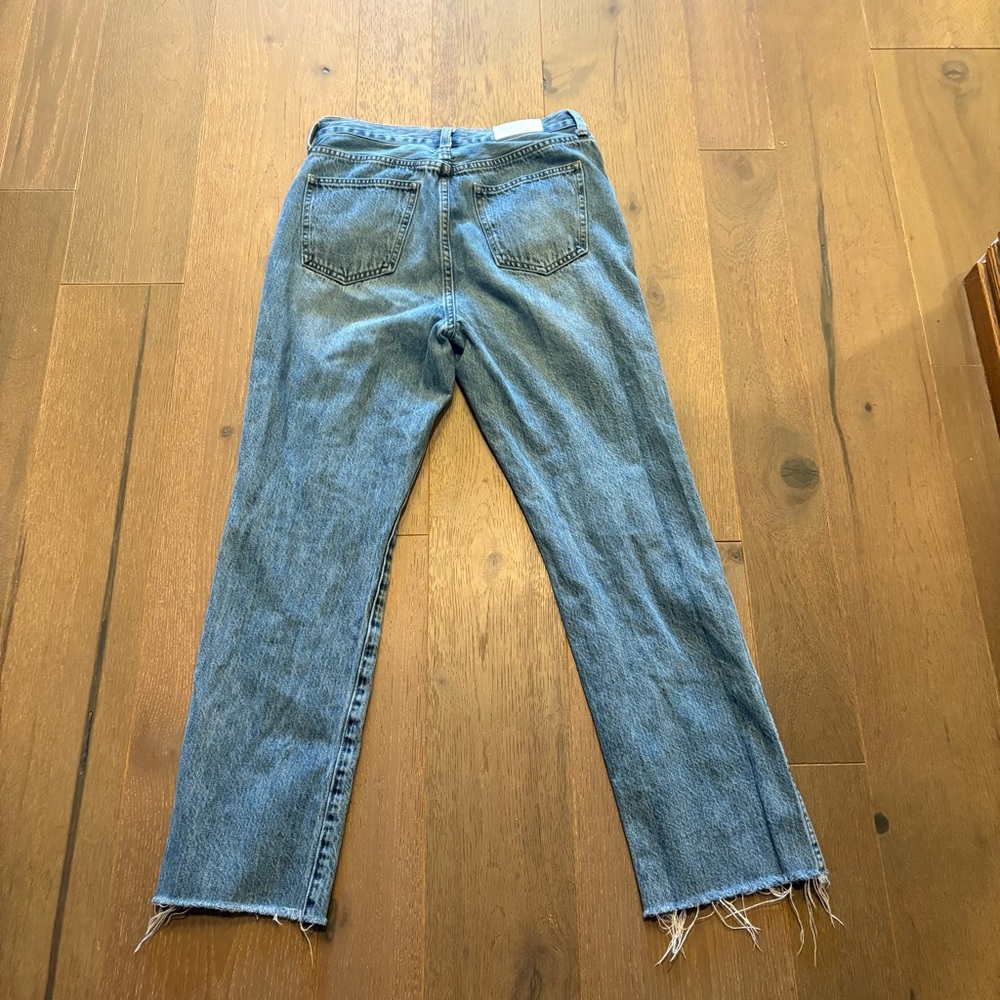 Pistola $148 Eden High Rise Mom Kick Straight Distressed Jeans Koi 28/6 - Picture 12 of 13